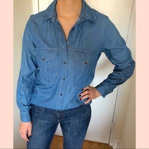 NWOT Zara Button Down Denim shirt